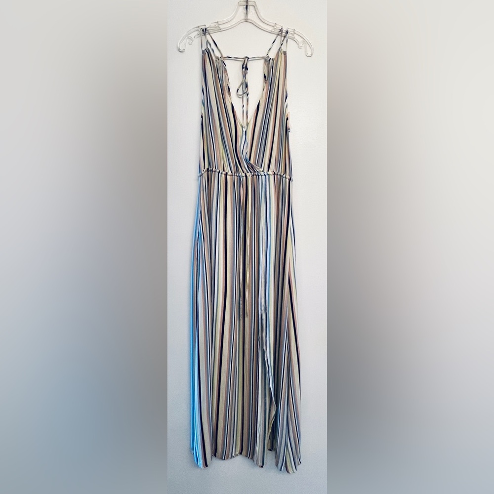 Elan Stripe Cover-Up Maxi Dress size L. New with tags.